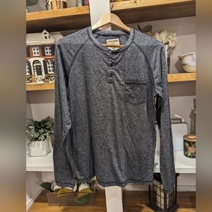Hudson & Barrow NYC Gentlemen's Outfitters Long Sleeve Gray Henley Medium
